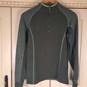 KUHL Women's Sovana Pullover Forest Green 1/4 Zip Long Sleeve Chianti Fleece Sm